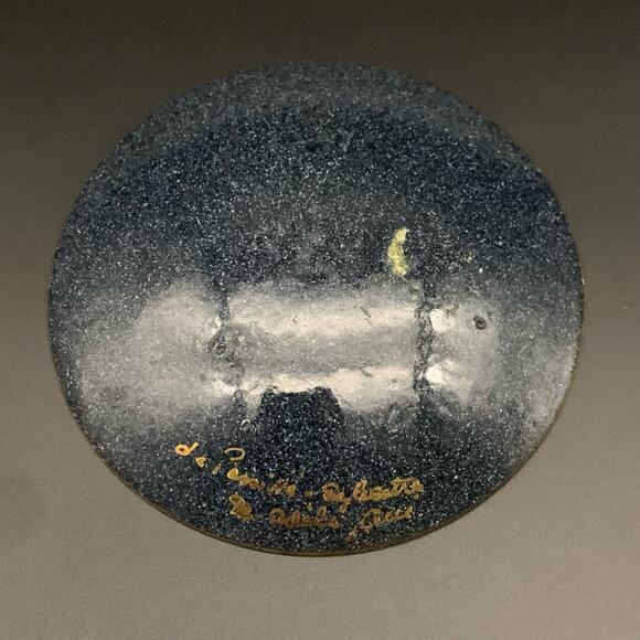 Modernist De Passille Silvestre Floral Enamel Trinket Dish - Picture 3 of 9